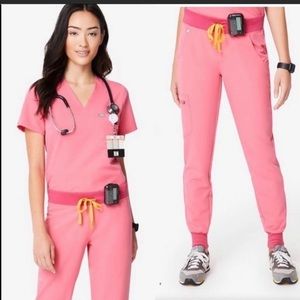 Figs Neon Pink Zamora Joggers
